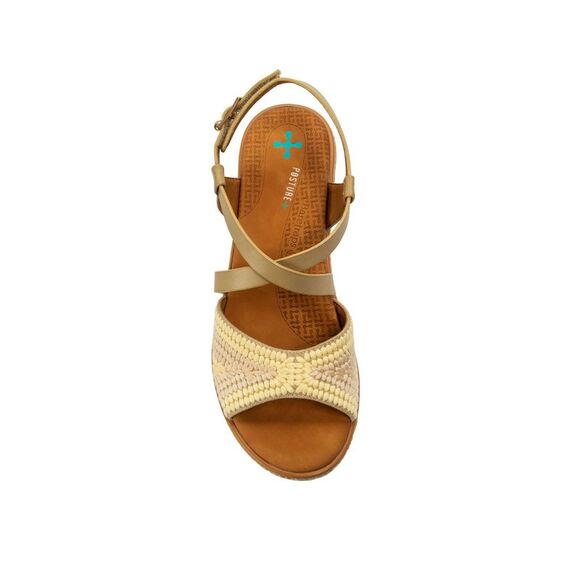 BARETRAPS Womens Beige 1" Platform Heel Cup Ethel Wedge Slingback Sandal 8.5 M - Picture 3 of 4